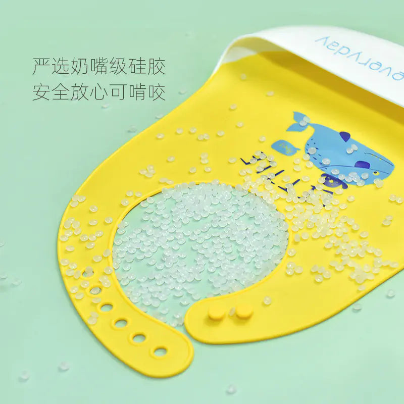 3D Baby Waterproof Silicone Bib for Feeding Kids