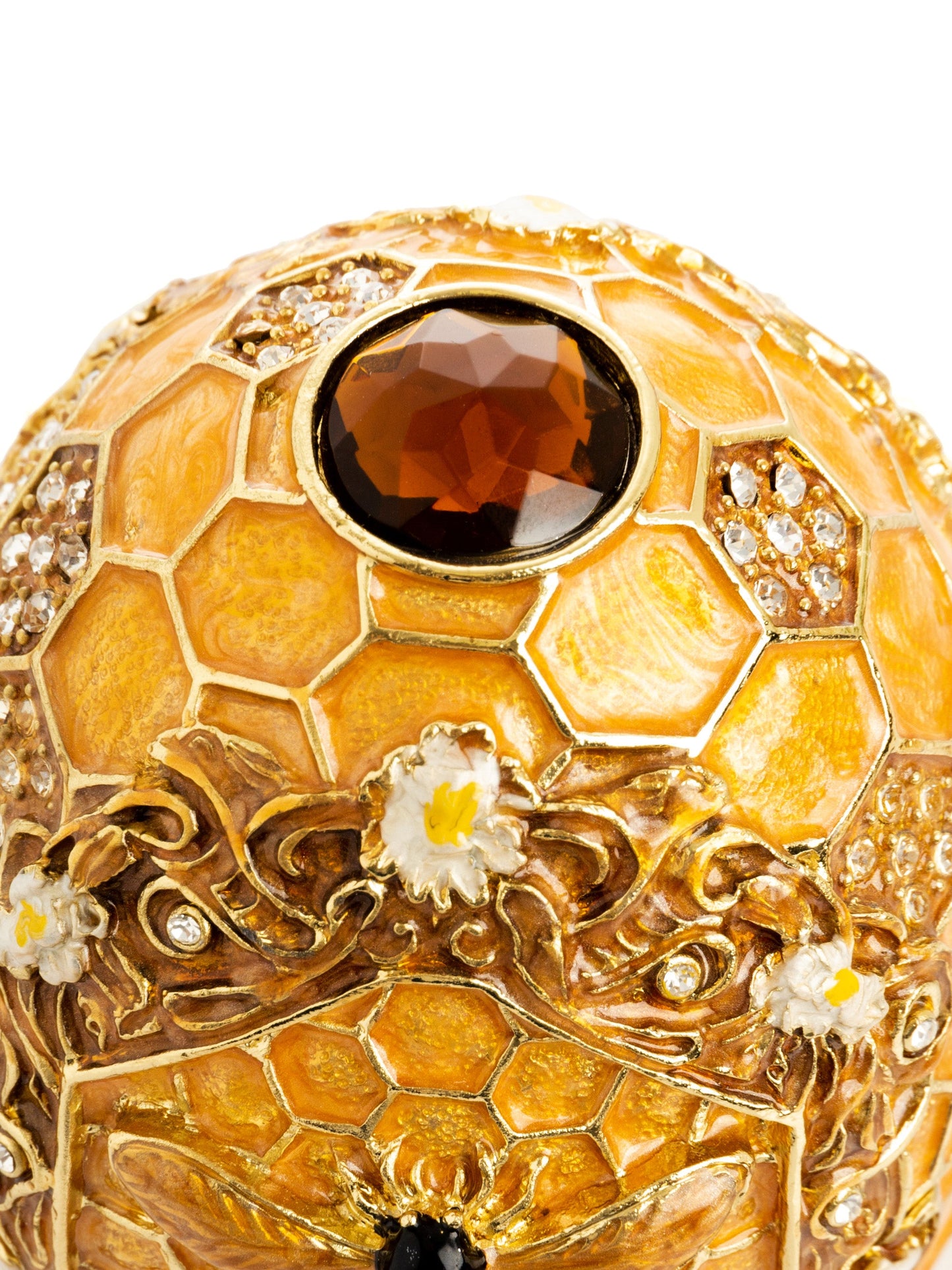 Easter Egg Honeycomb with Bees Hive trinket box-4