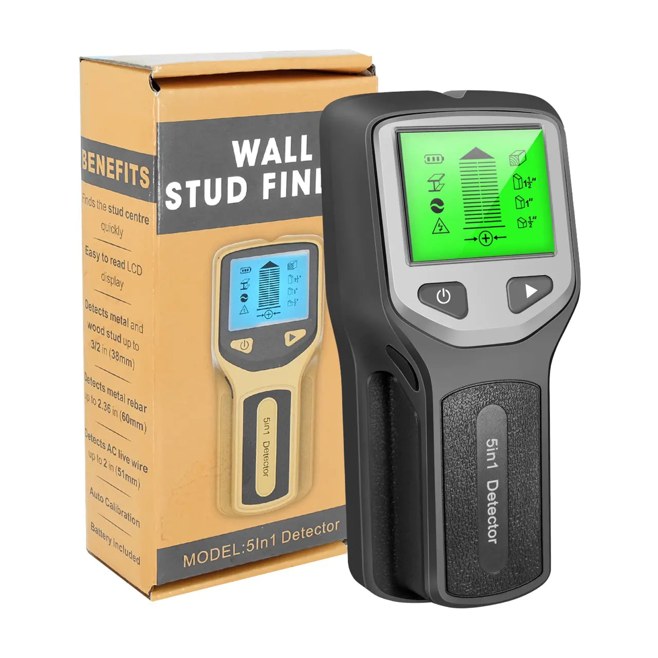 5-in-1 Wall Stud and Metal Detector Tool