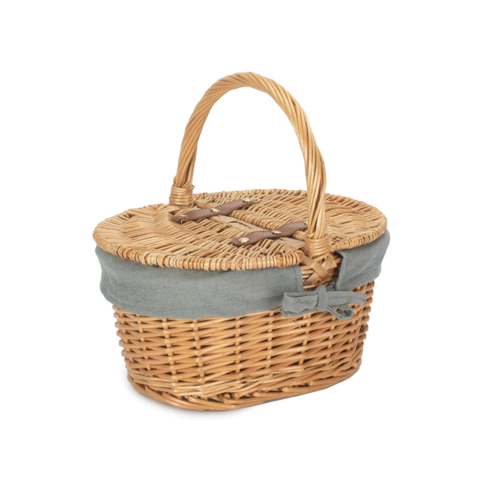 Child's Lined Oval Lidded Shopping Basket-7