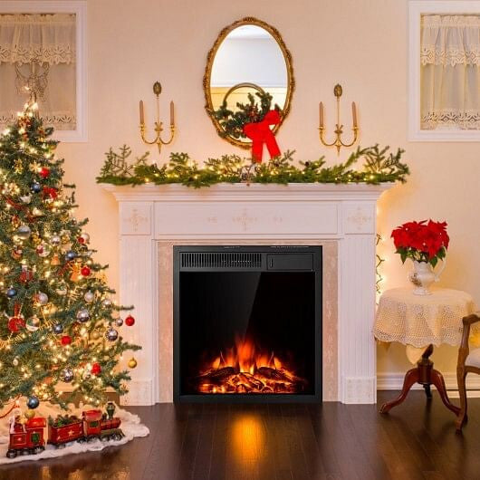 22.5 Inch Electric Fireplace Insert Freestanding and Recessed Heater-1