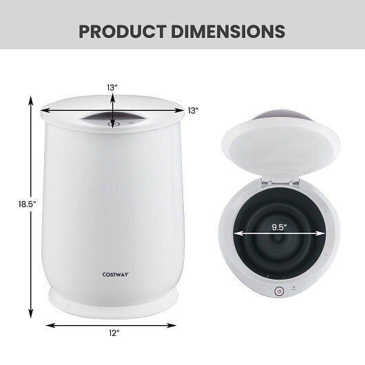 20L Bathroom Towel Warmer with Auto Shut-White-4