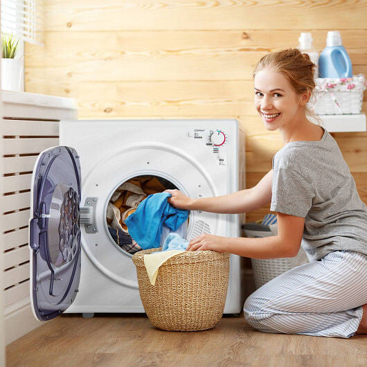 1500W Compact Laundry Dryer with Touch Panel-White-1