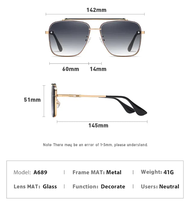 Dual-Tone Gradient Polarized Sunglasses