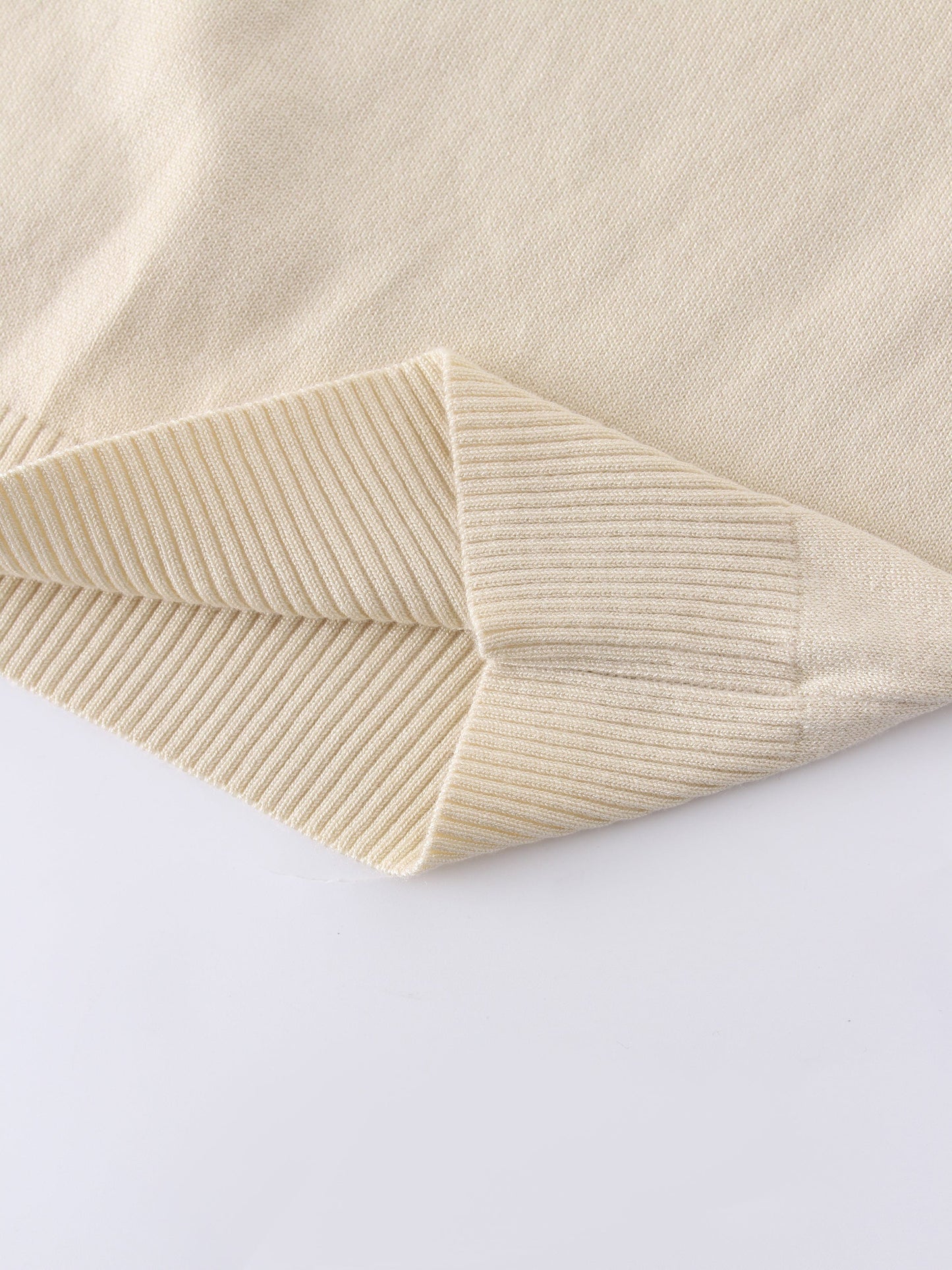 Basic Crew Sweater 3Q-Ivory-4