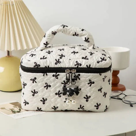 Large Bow Clutch Cosmetic Bag