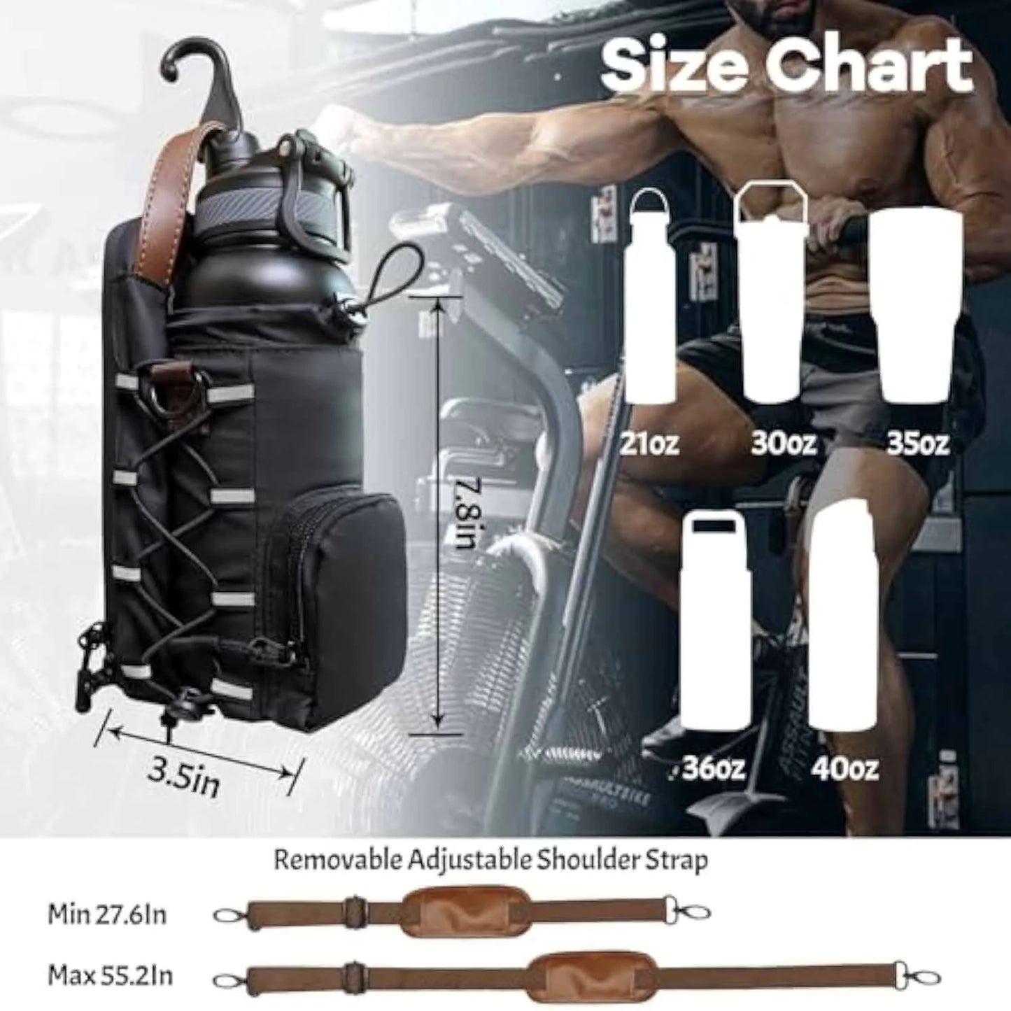 Waterproof Gym Bag with Bottle Holder – Fitness Travel Duffel