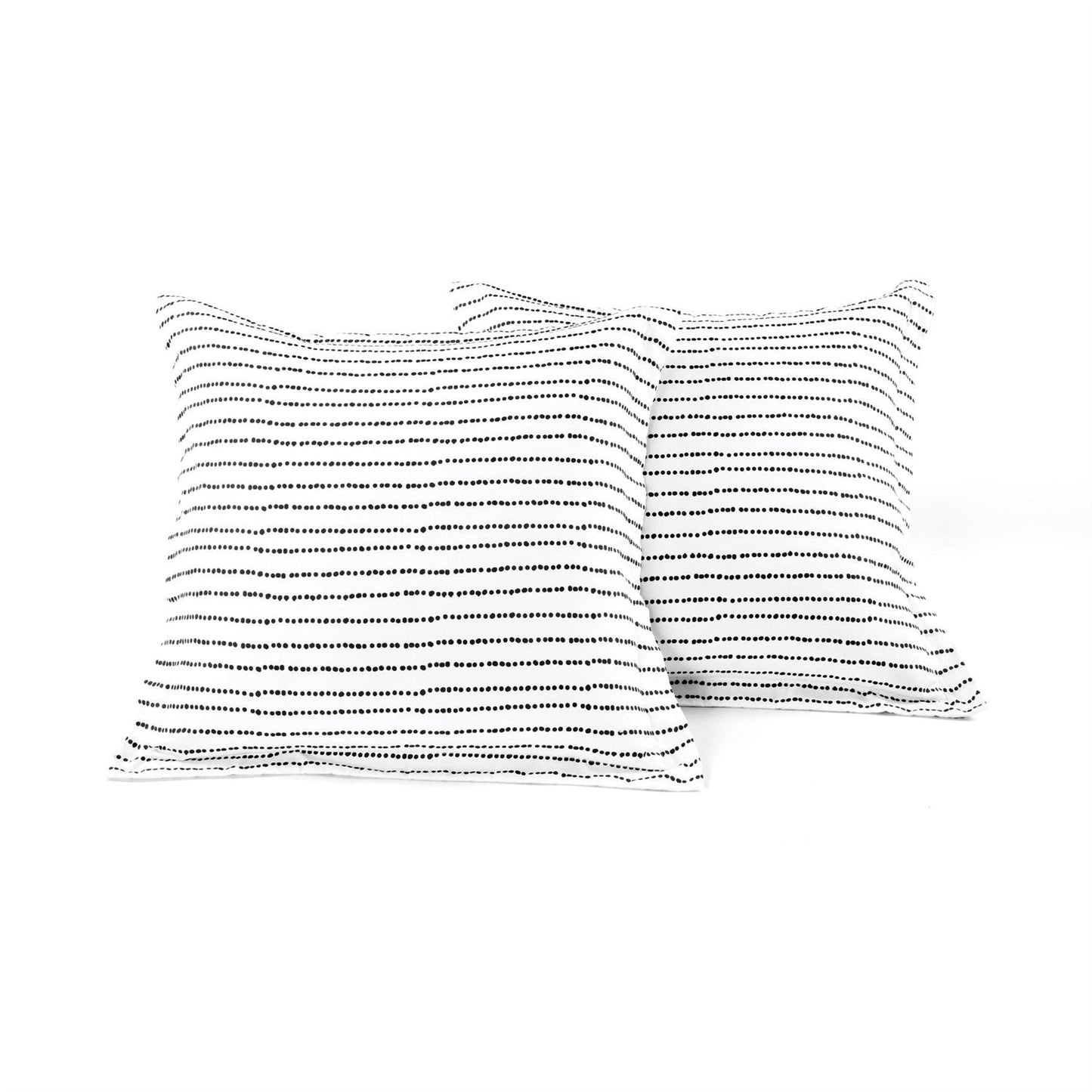 Full/Queen Scandinavian Chevron 5 Piece Black White Lightweight Comforter Set-4