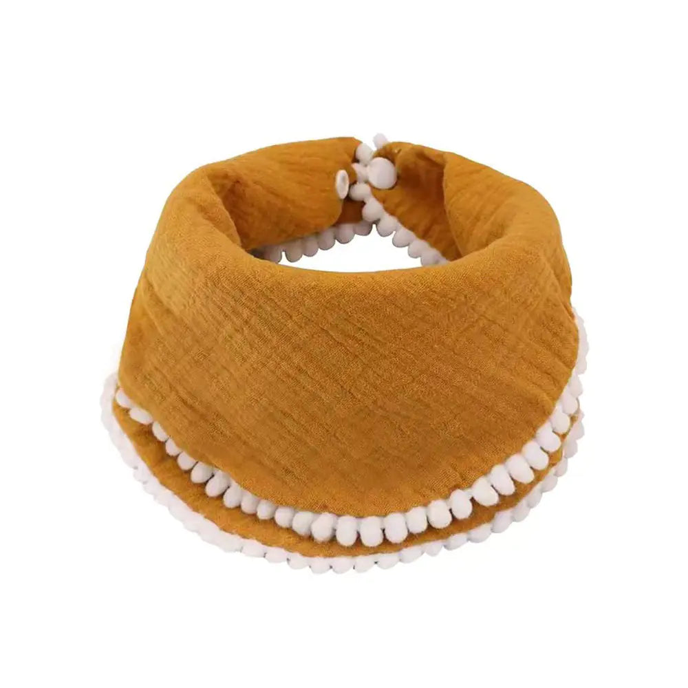 Cotton Gauze Baby Bibs with Lace for Newborns