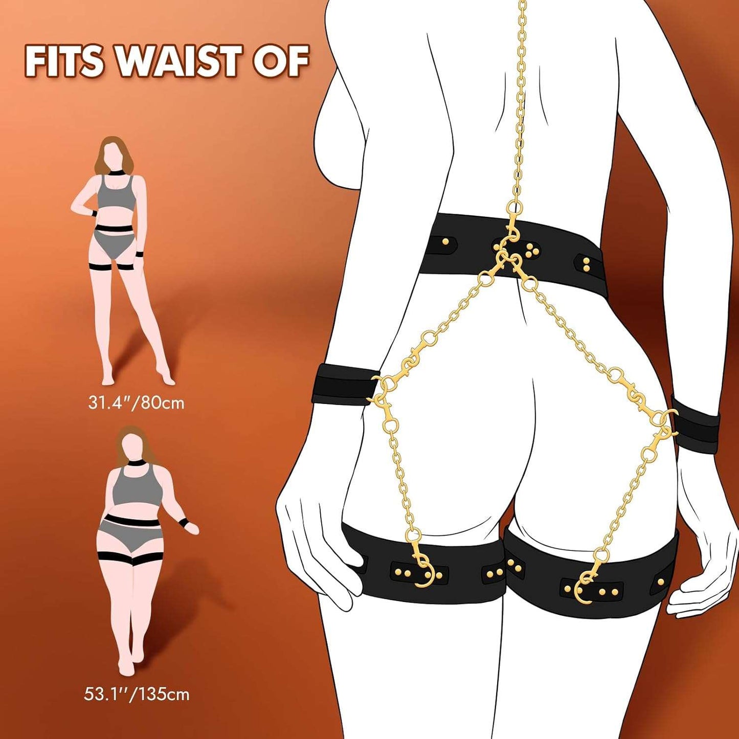 Full-Body Neck-to-Ankle BDSM Restraint Kit-2