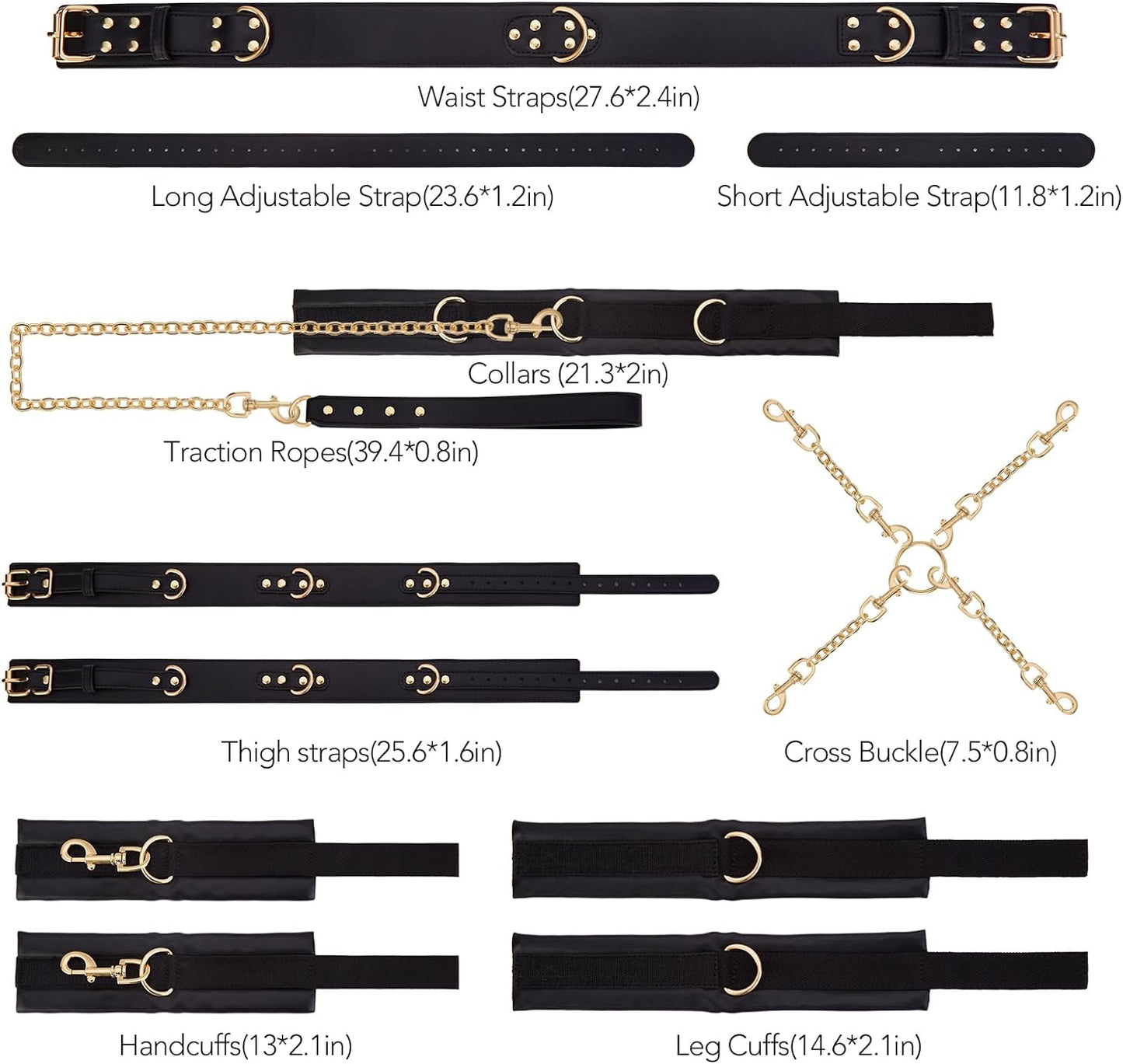 Full-Body Neck-to-Ankle BDSM Restraint Kit-4