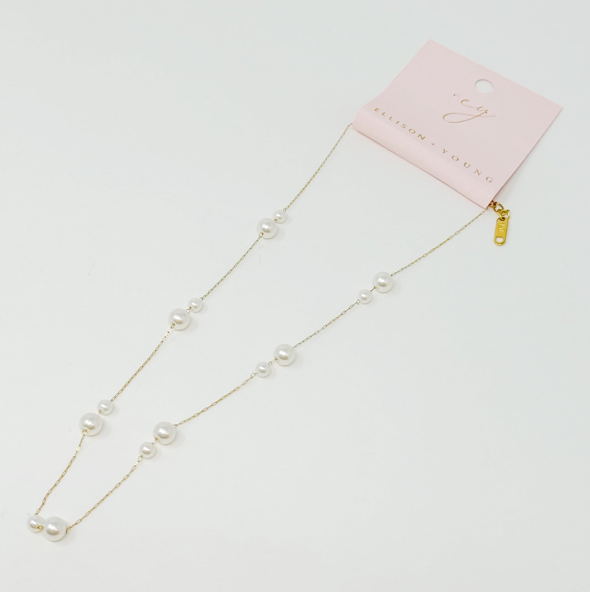 Lovely Lady Dainty Pearl Necklace-3