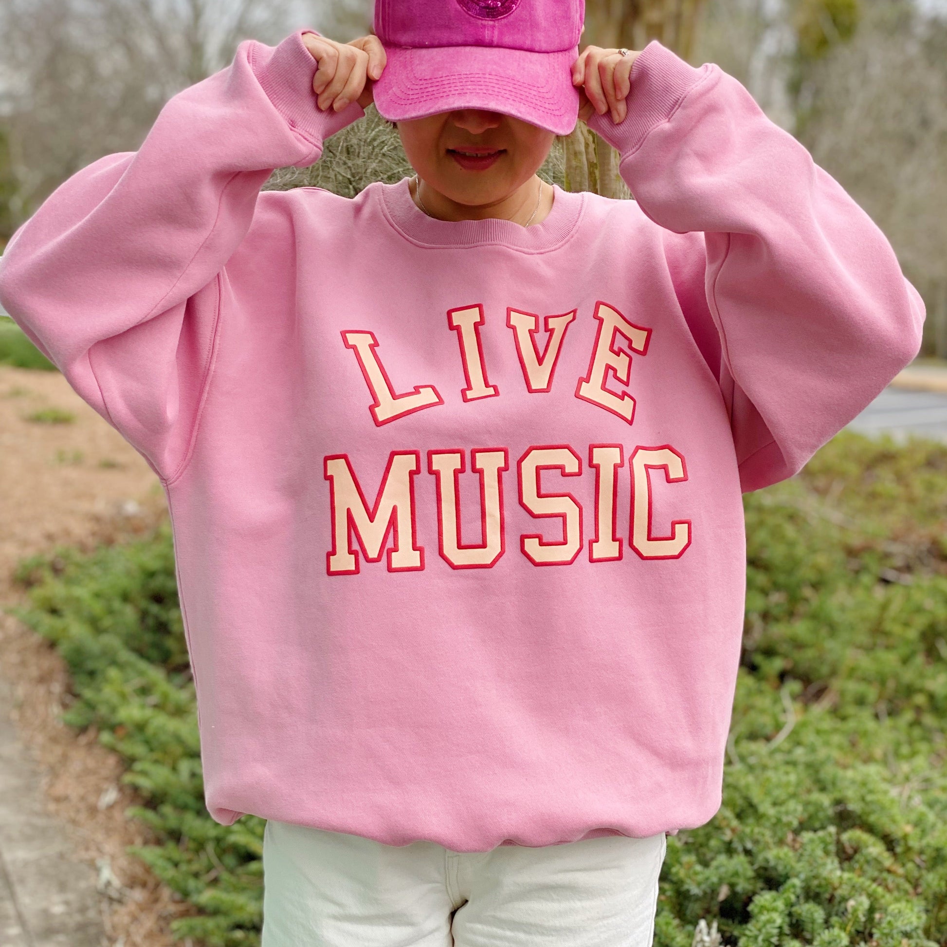 Live Music Lover Oversized Sweatshirt-1