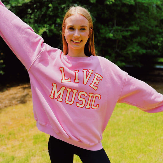 Live Music Lover Oversized Sweatshirt-0