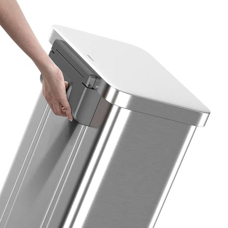 20-Gallon Sturdy Stainless Steel Kitchen Trash Can with Step-on Lid-1