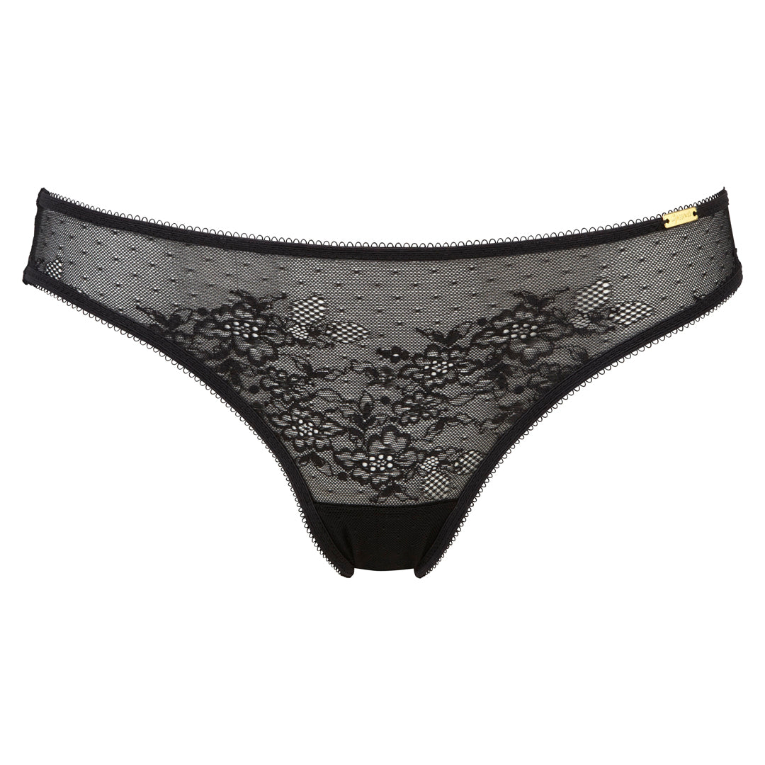 Gossard Glossies Lace Black Bikini Panty-4