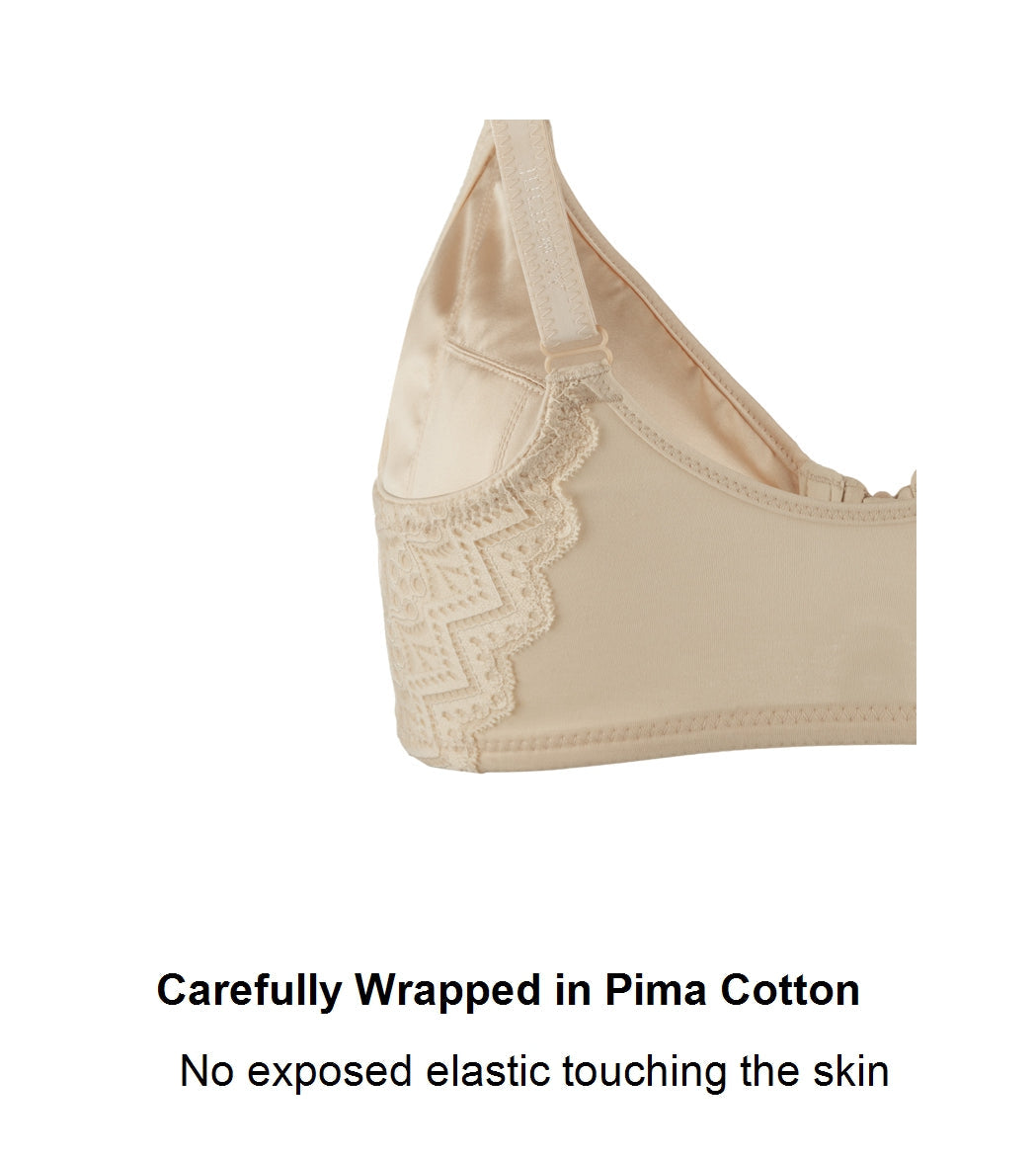 Grace - Silk & Organic Cotton Full Cup Front Zip Wired Bra-4