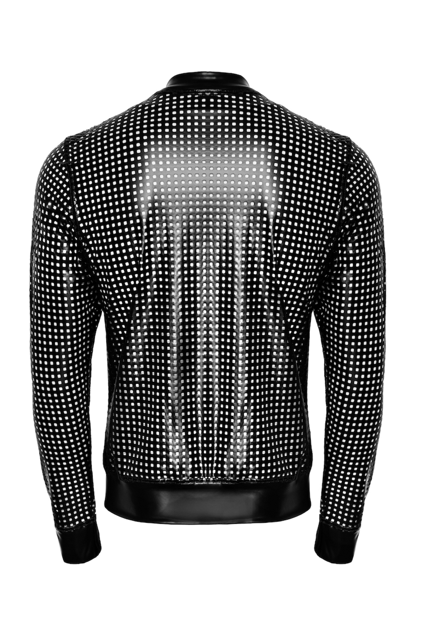 schwarze Powerwetlook Jacke H076 - 3XL-1