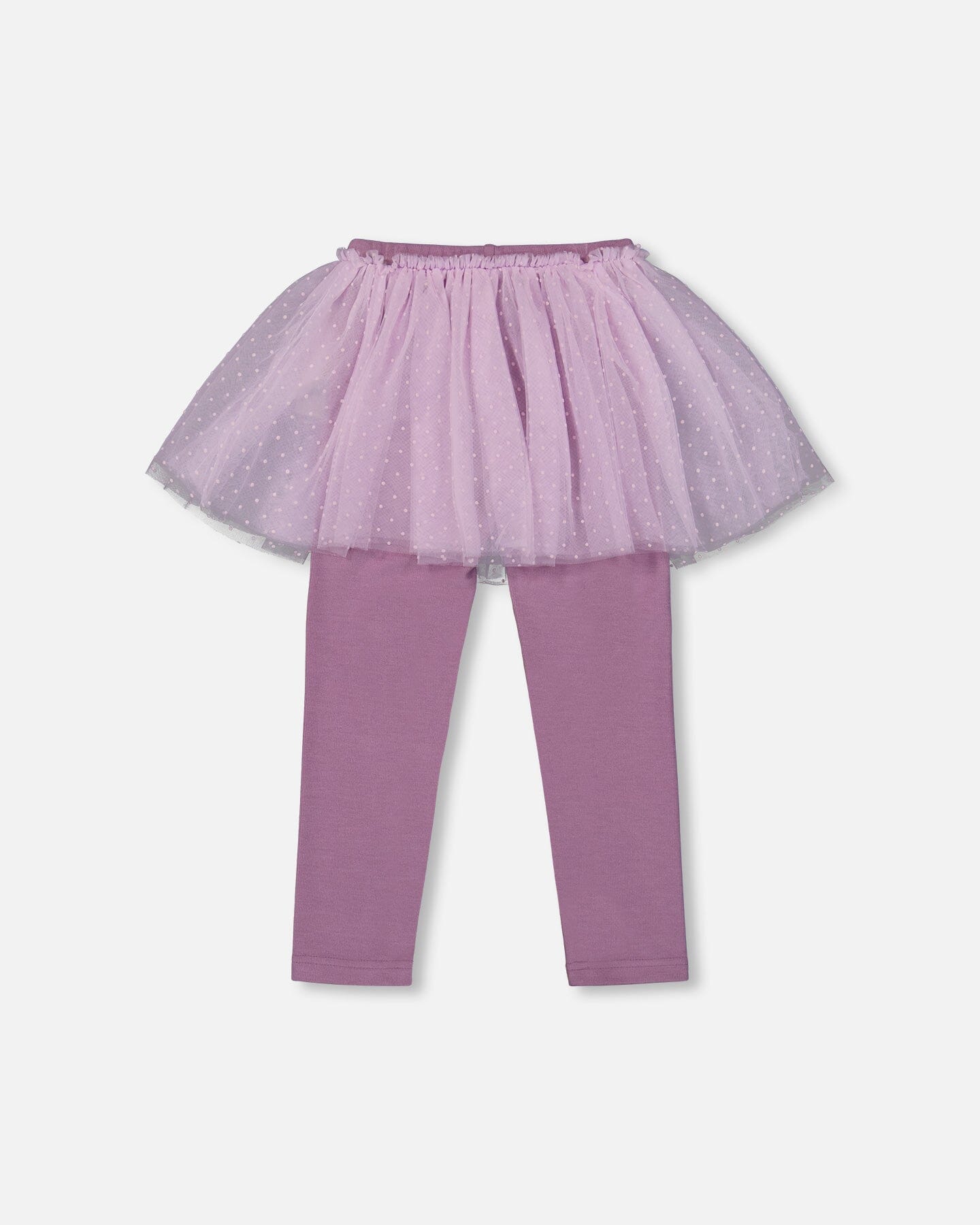 Leggings With Tulle Skirt Purple Gray-2