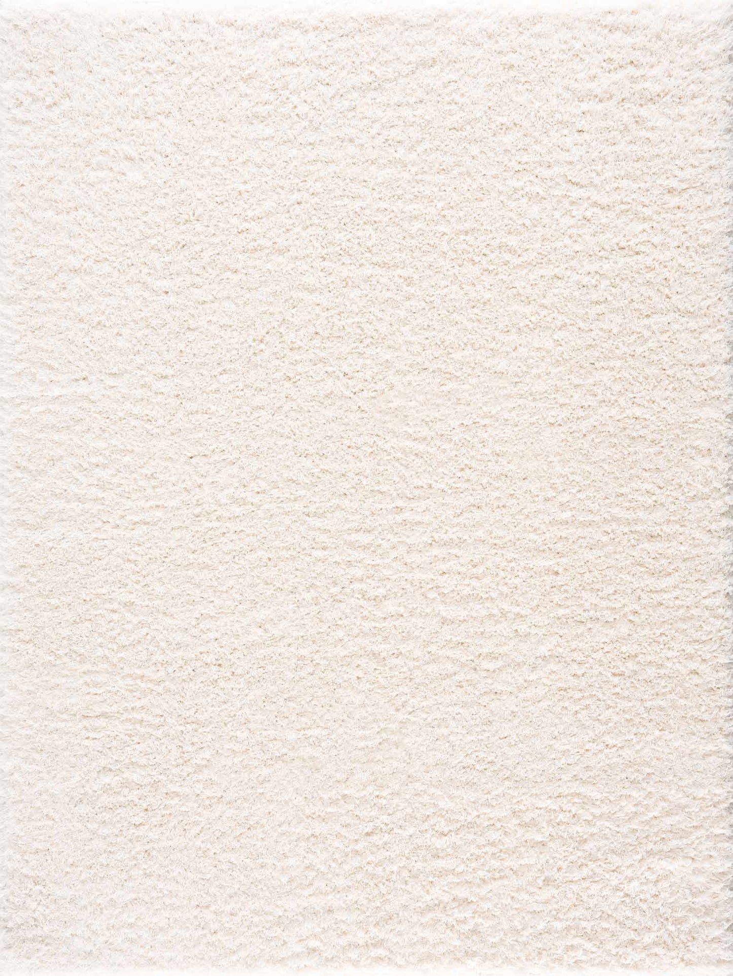 Faina Solid Cream Shag Rug Washable-2