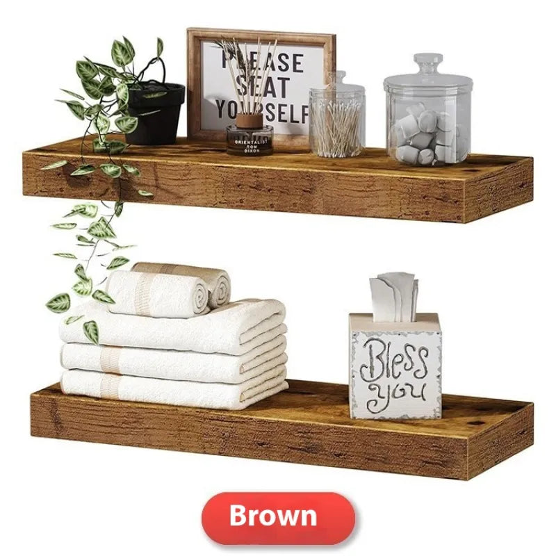 Wall Storage Hanging Solid Wood Shelf