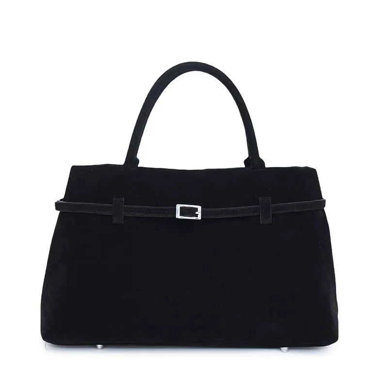 Faux Suede Tote Bag