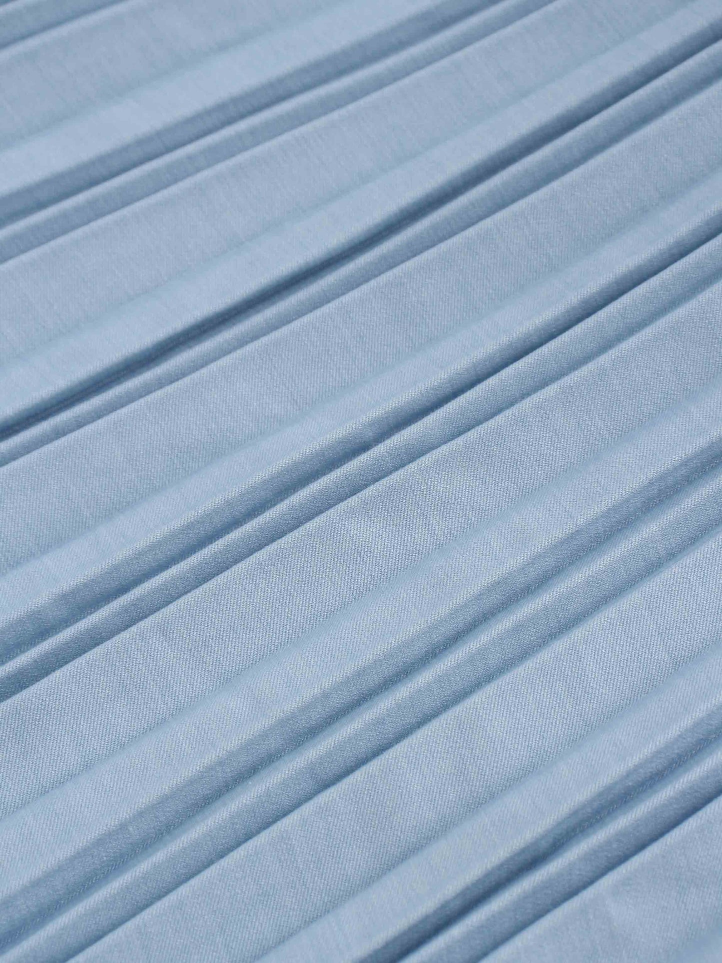 Denim Pleated Skirt-Light Blue-4