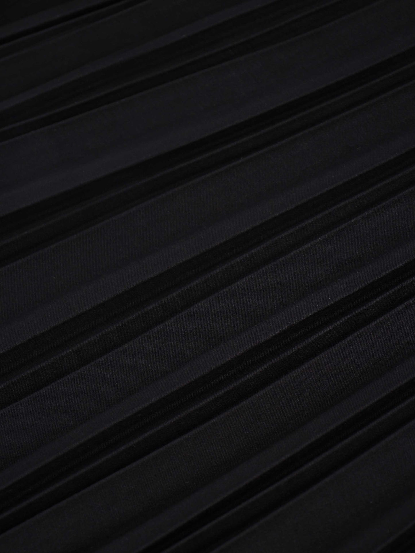 Denim Pleated Skirt-Black-4