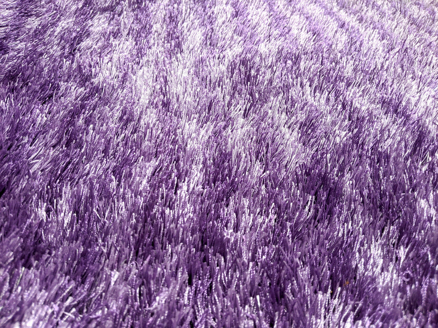 DaDa Bedding Shaggy Soft Door Mat Carpet Rug - 20" x 32" Striped Shiny Purple Lavender-4