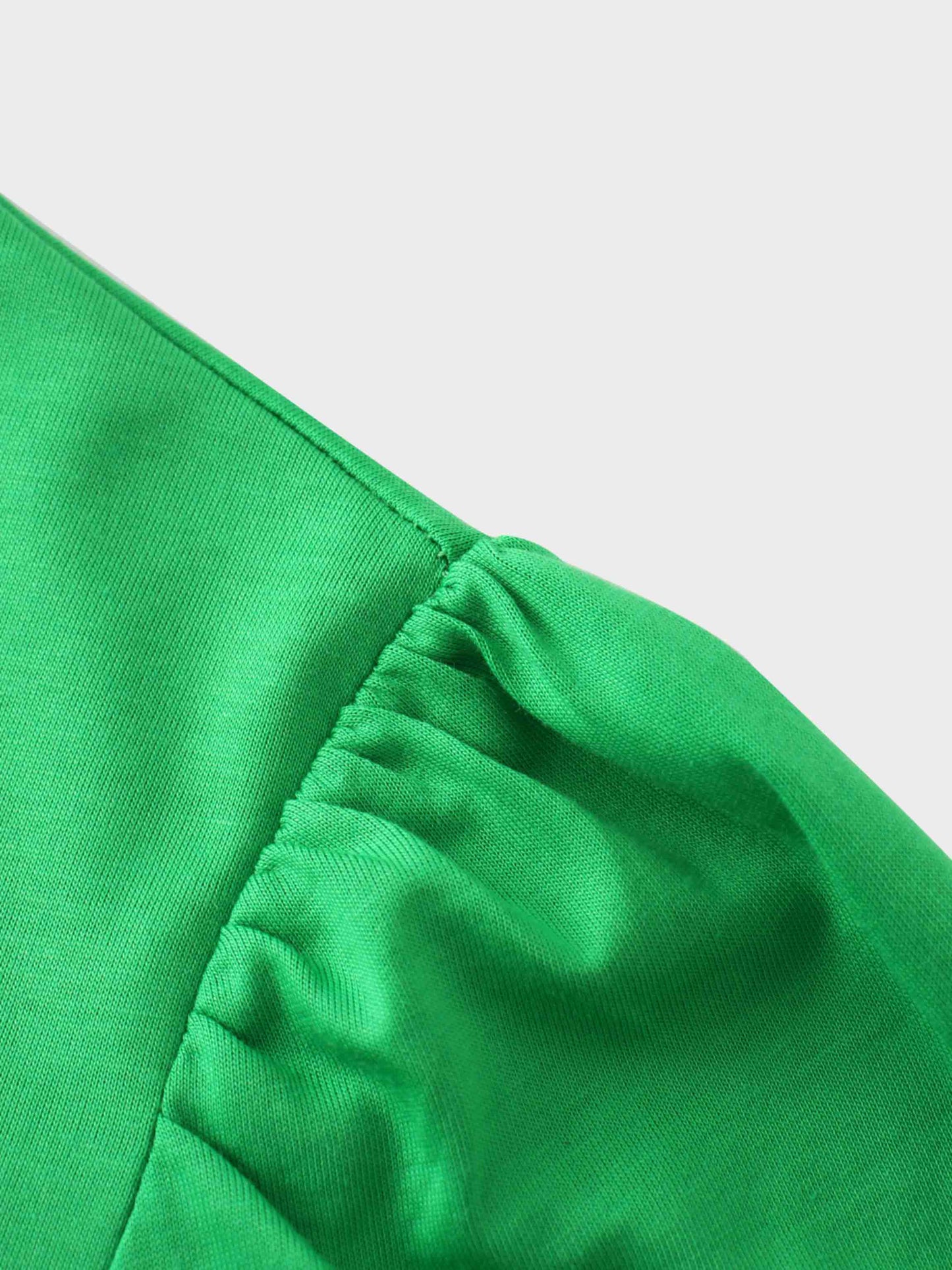 Bubble Sleeve T-Shirt-Kelly Green-3