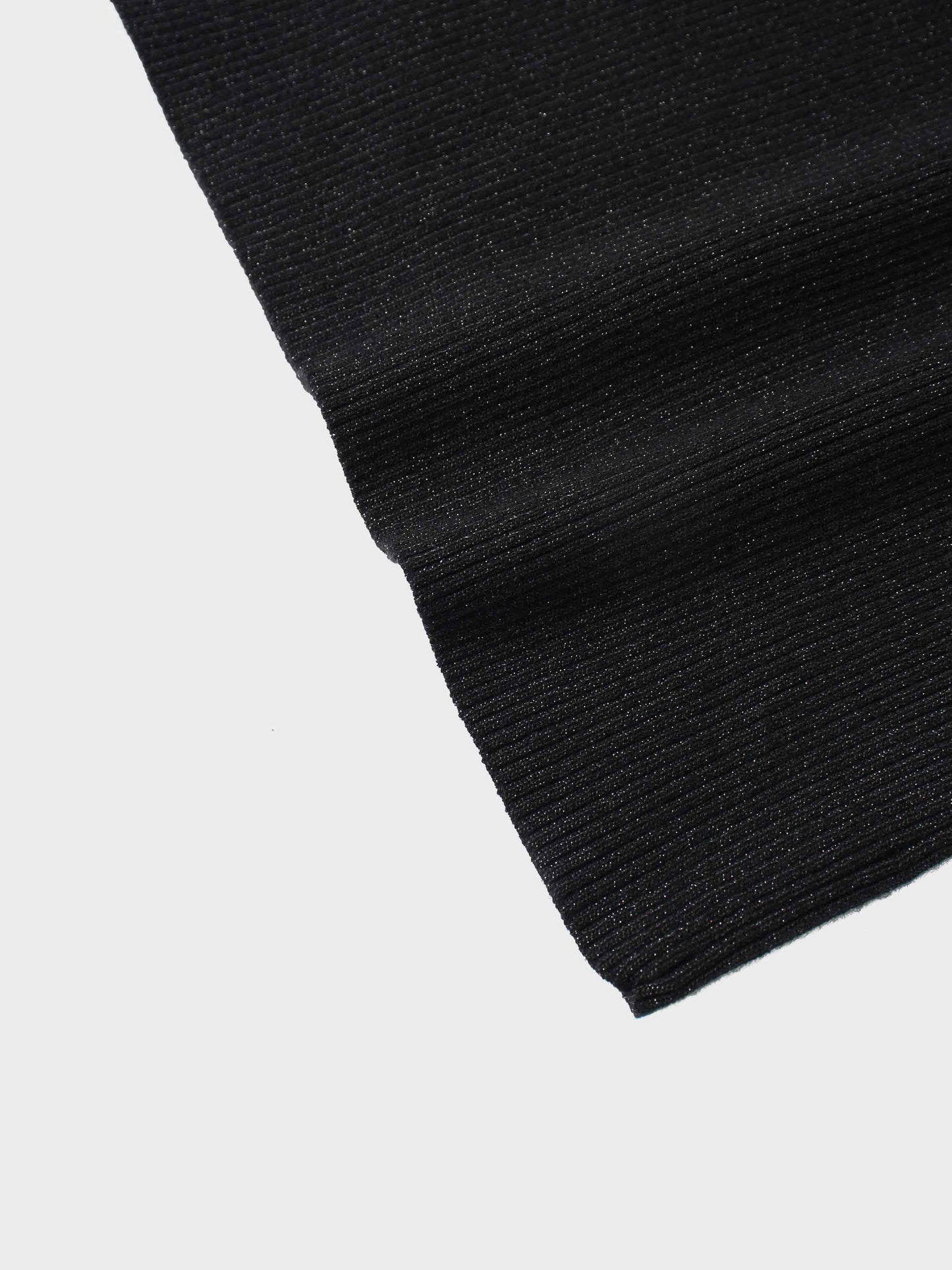 Lurex Ribbed Knit Turtleneck-Black-4