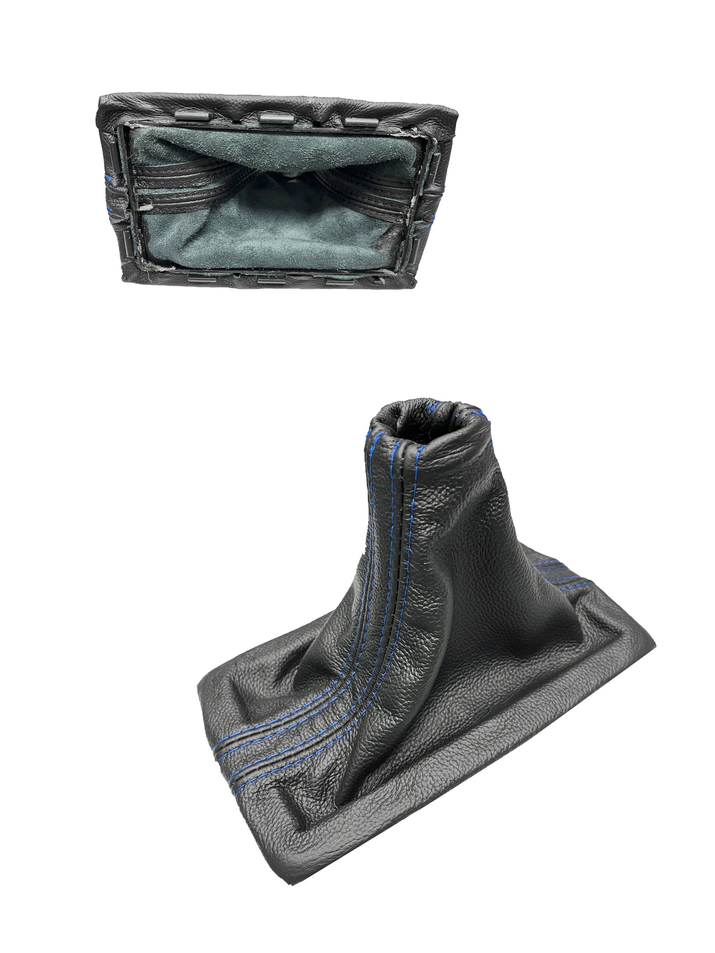 Genuine LEATHER Shift Boot Cover + Frame Fits For Ford Mustang GT 2005 2006 2007 2008 2009-9