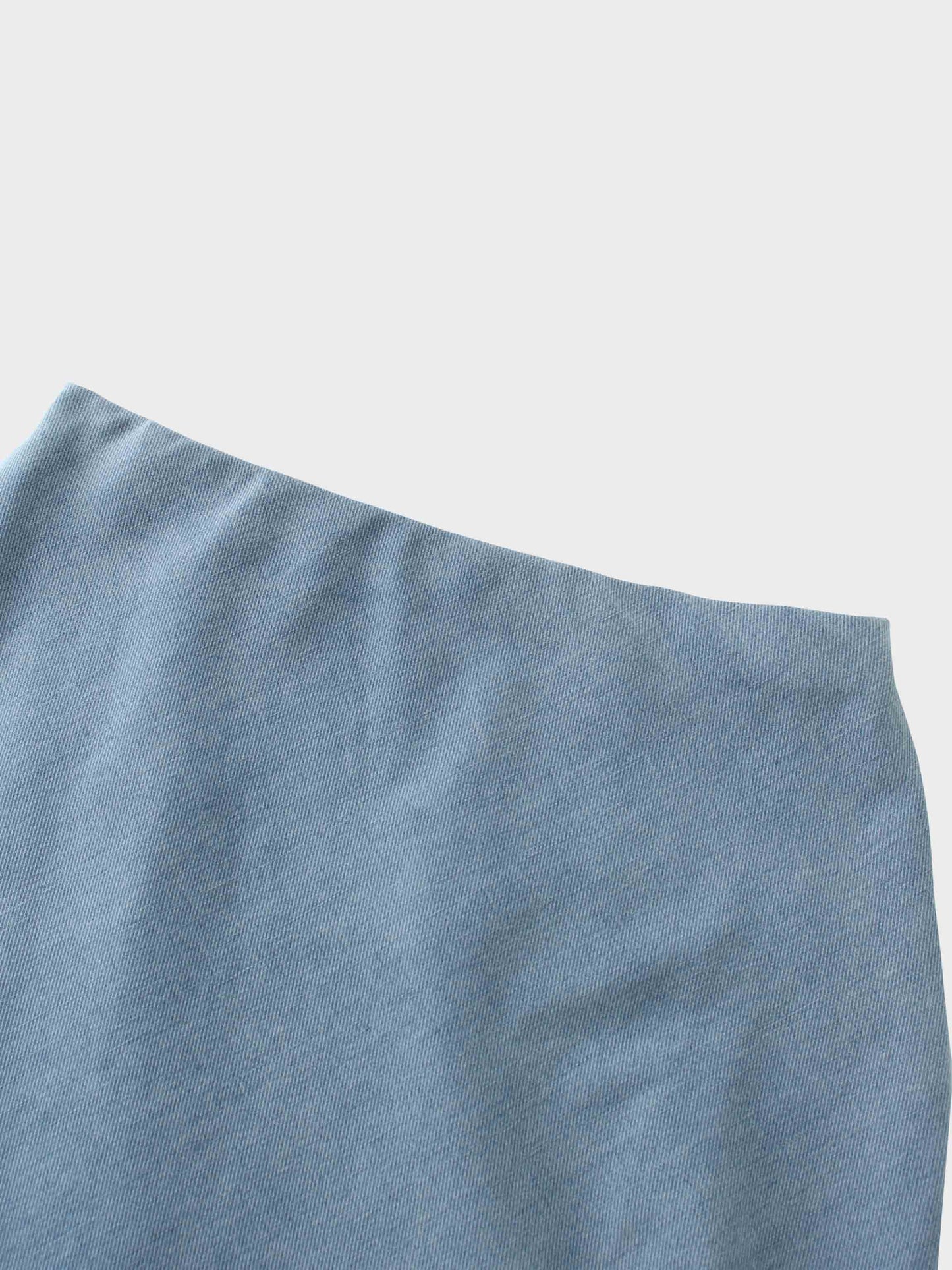 Classic Denim Skirt 35"-Light Blue-4