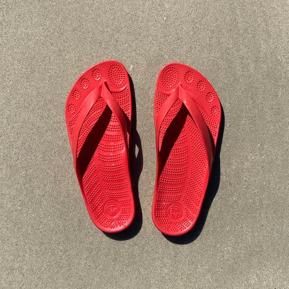 Fire Red Flip-Flops-4