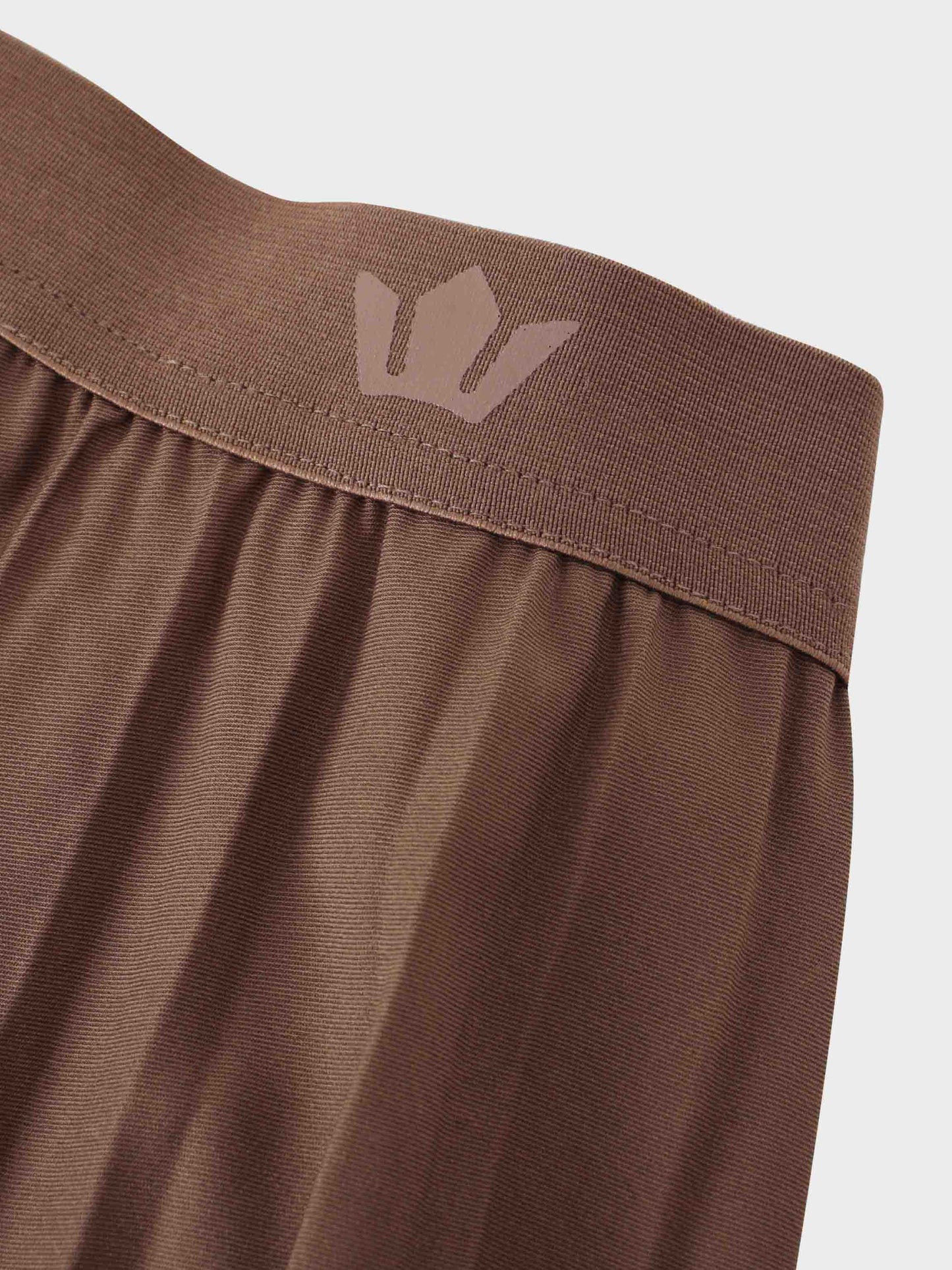 Pleated Skirt 37"-Brown-3