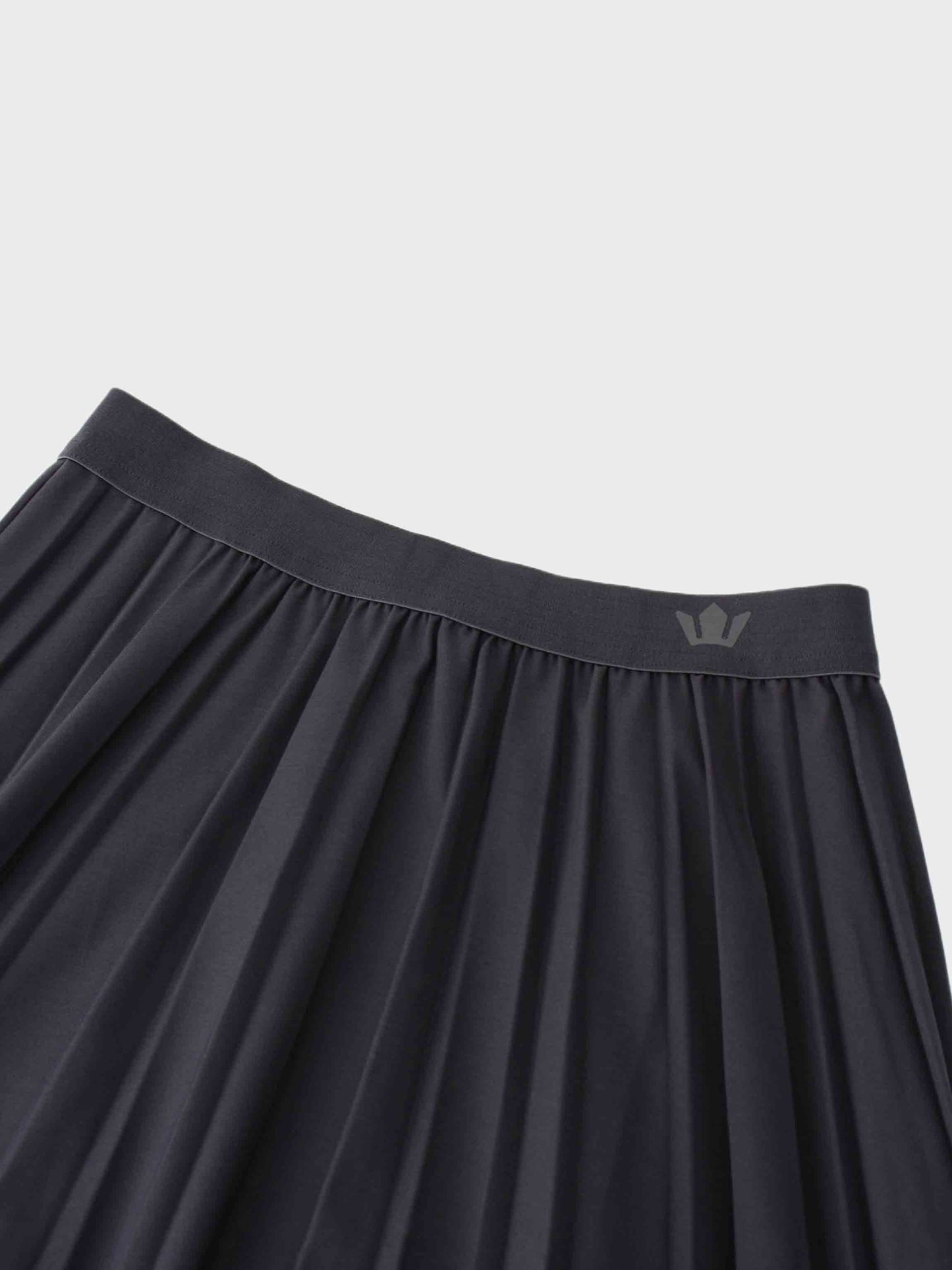 Pleated Skirt 35"-Dark Grey-3