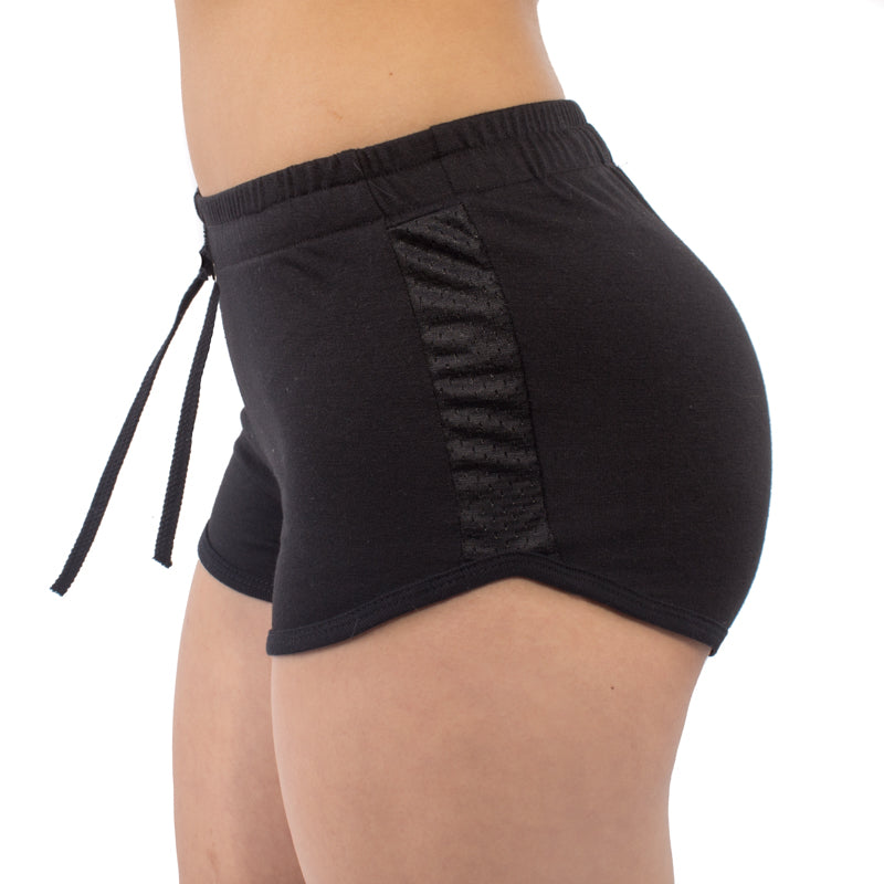 2008 - Women's Contrast Mesh Detail Shorts-1