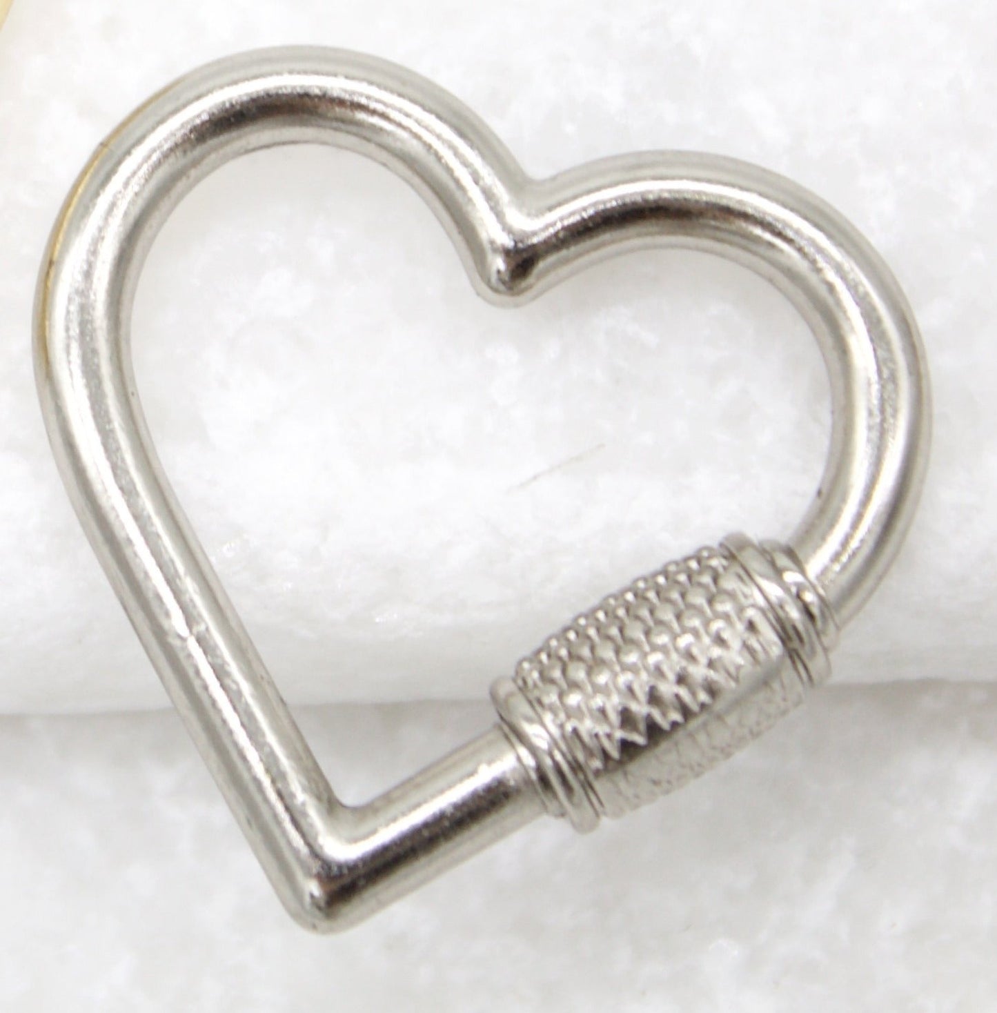 18K Gold Filled Heart Shaped Carabiner Lock, Carabiner Clasp, Screw in Clasp (XX14)-3