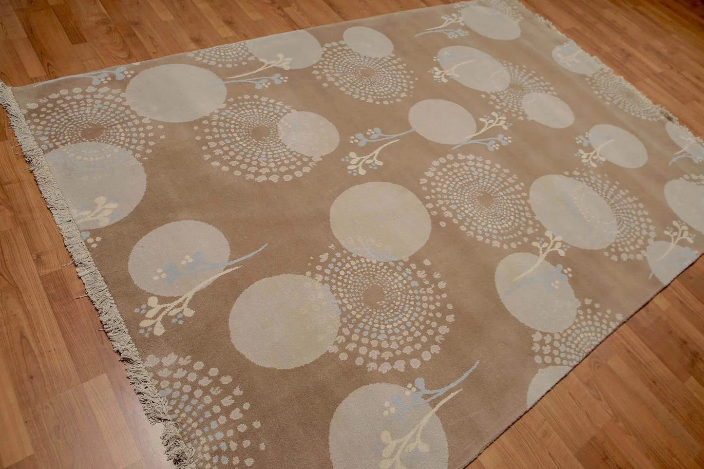 6' x 9' Hand Knotted 100% Wool Area rug Tan-2