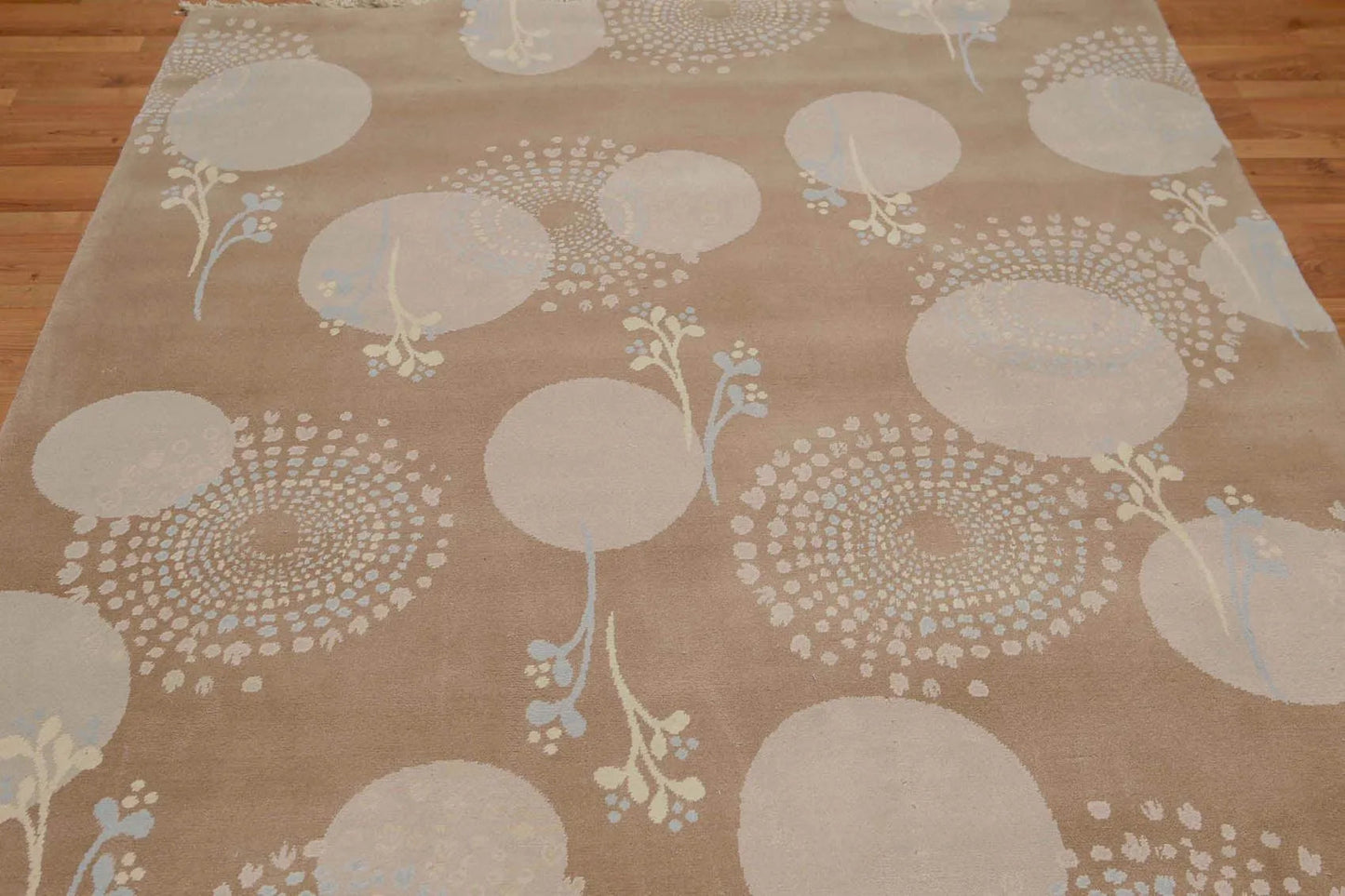 6' x 9' Hand Knotted 100% Wool Area rug Tan-3