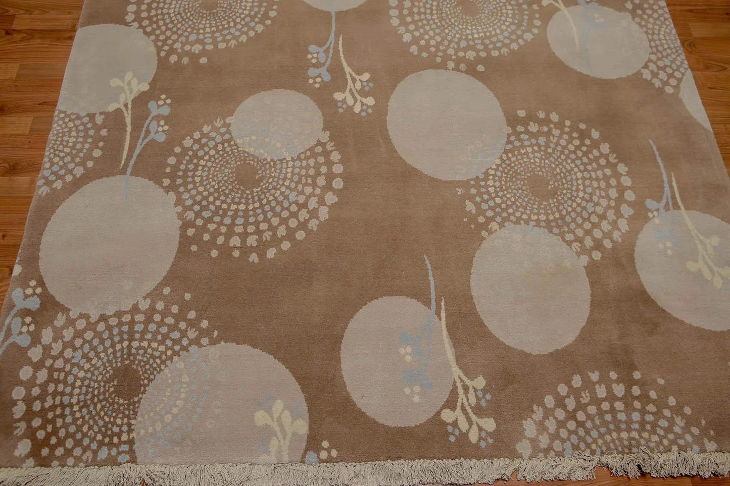 6' x 9' Hand Knotted 100% Wool Area rug Tan-4