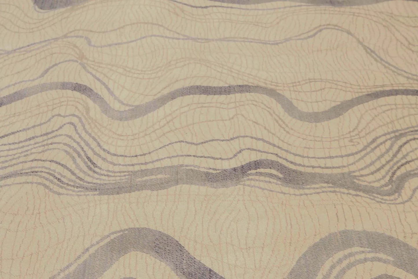 6' x 9' Hand Knotted Swirls Pattern 100% Wool Area rug Ivory-3