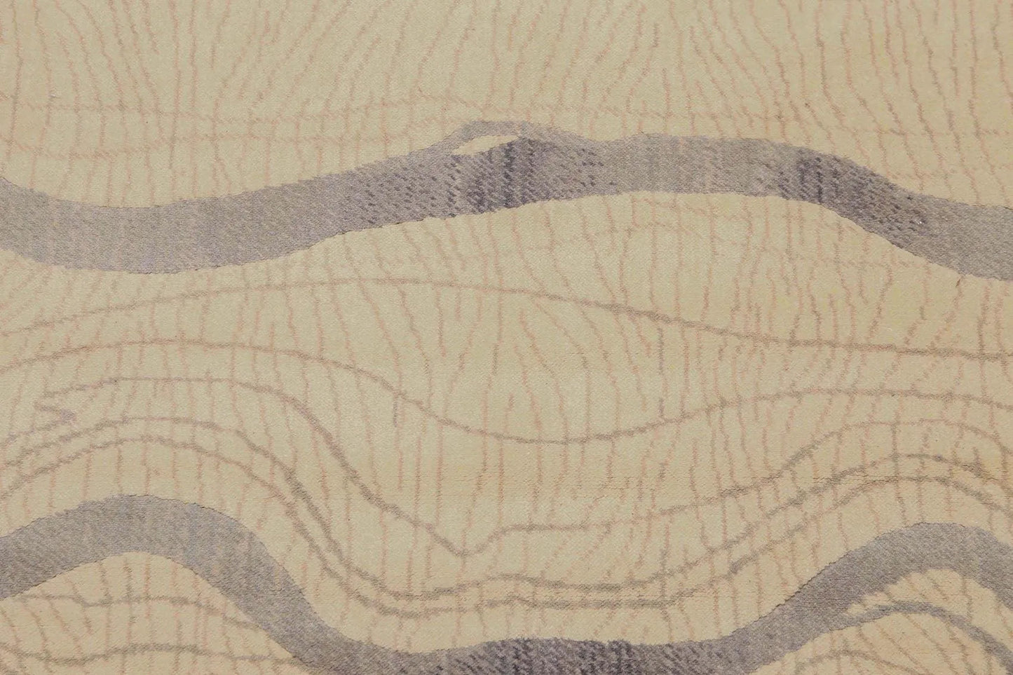 6' x 9' Hand Knotted Swirls Pattern 100% Wool Area rug Ivory-4