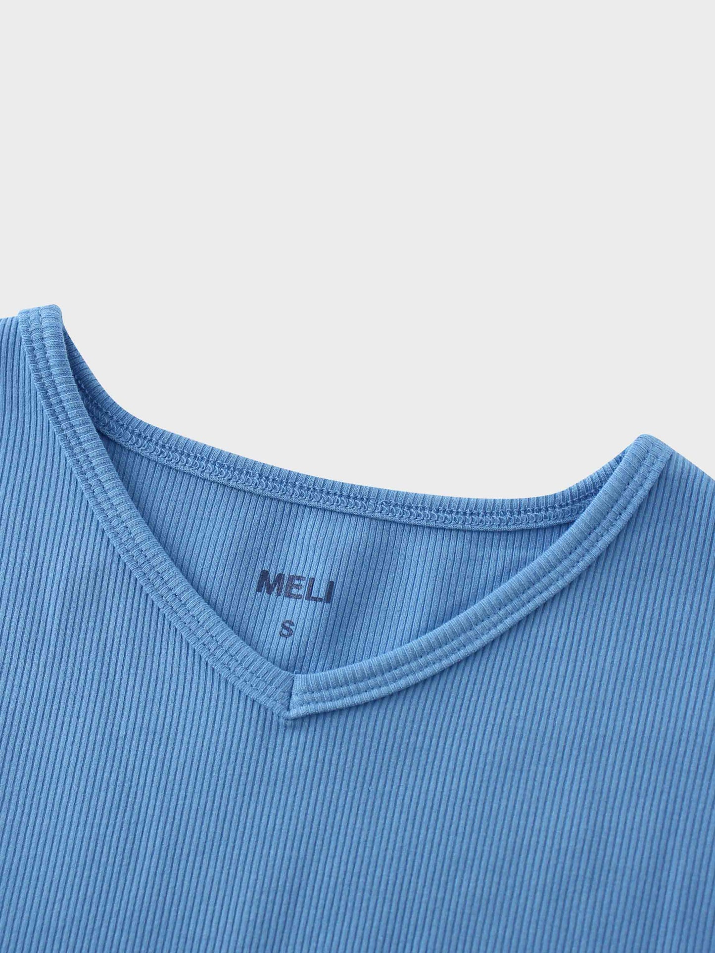 RIBBED HIGH V 3Q-PERIWINKLE BLUE-2