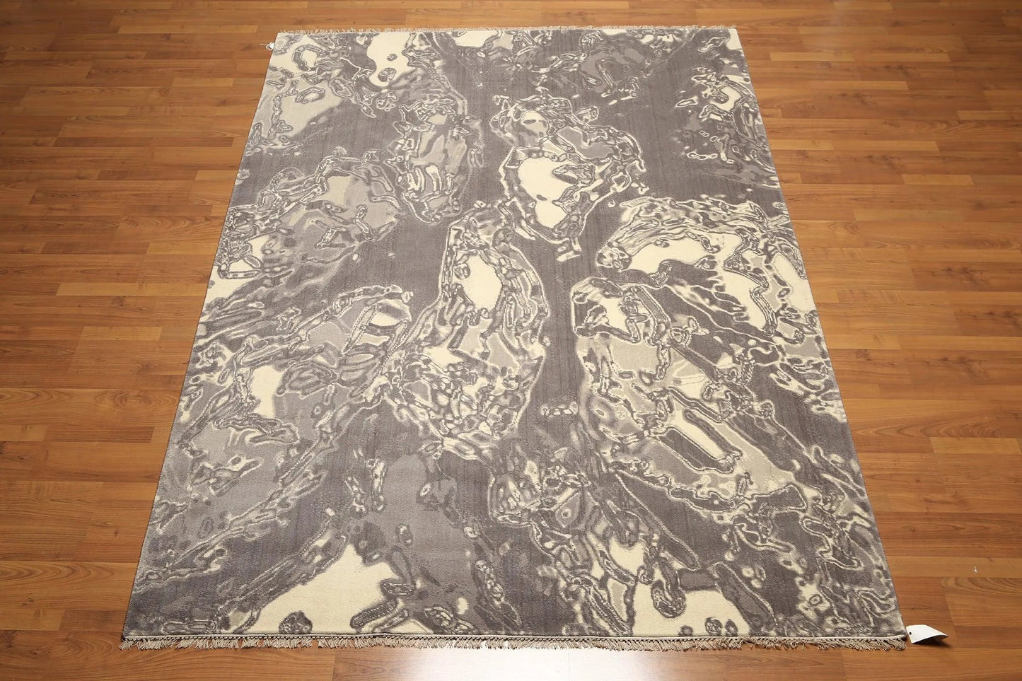 6' x 9' Hand knotted Oriental area rug 100% Wool Modern Gray-2
