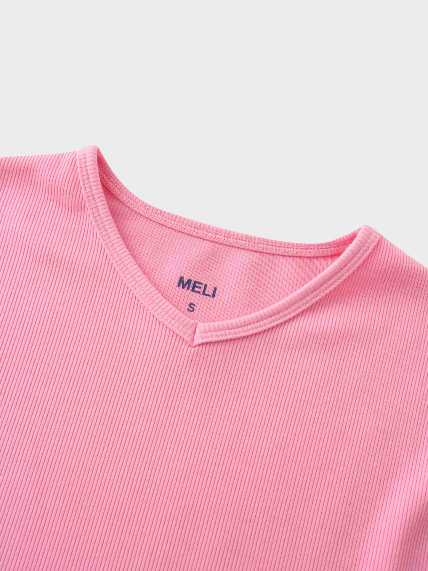 RIBBED HIGH V 3Q-SO PINK-3