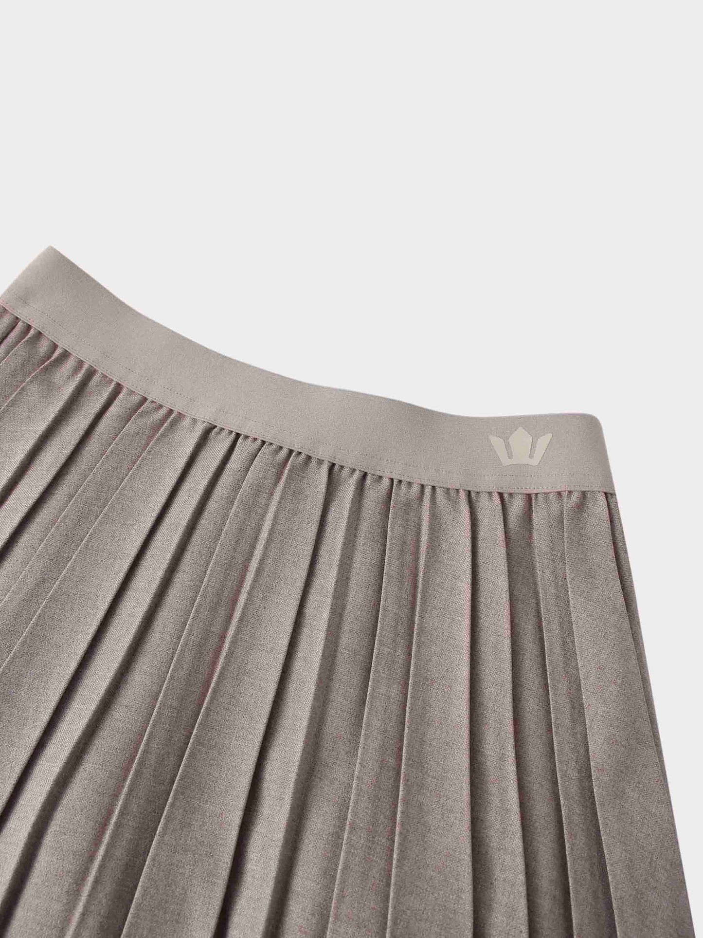 Marni Pleated Skirt 37"-Mocha Mousse-3