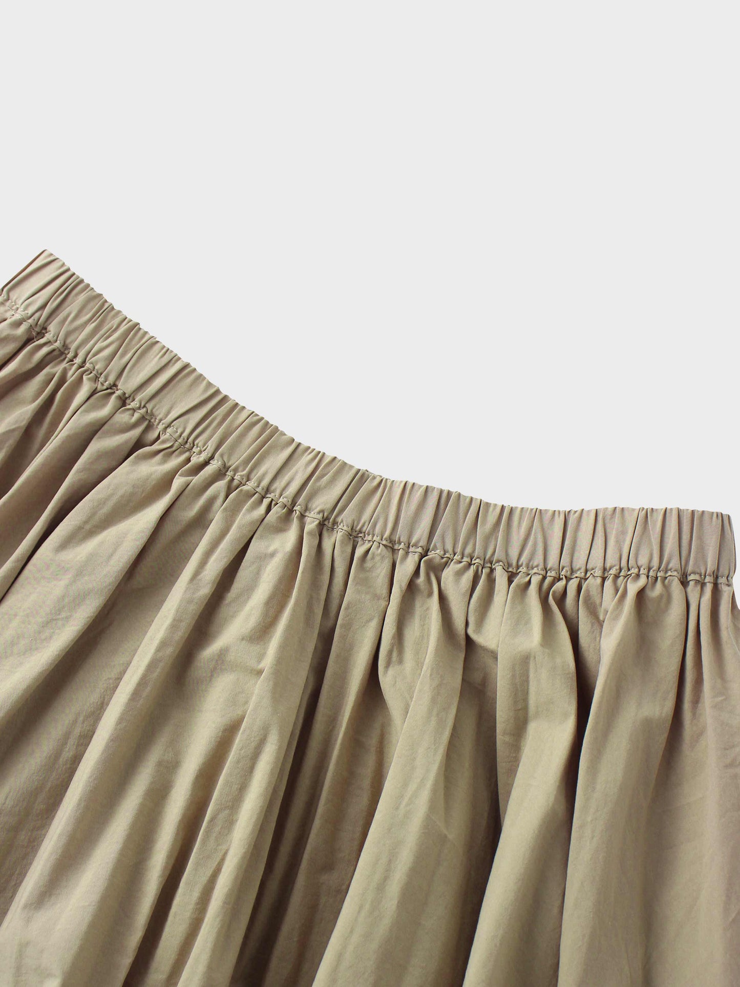 Micro Pleat Elastic Waist Skirt-Sand-2