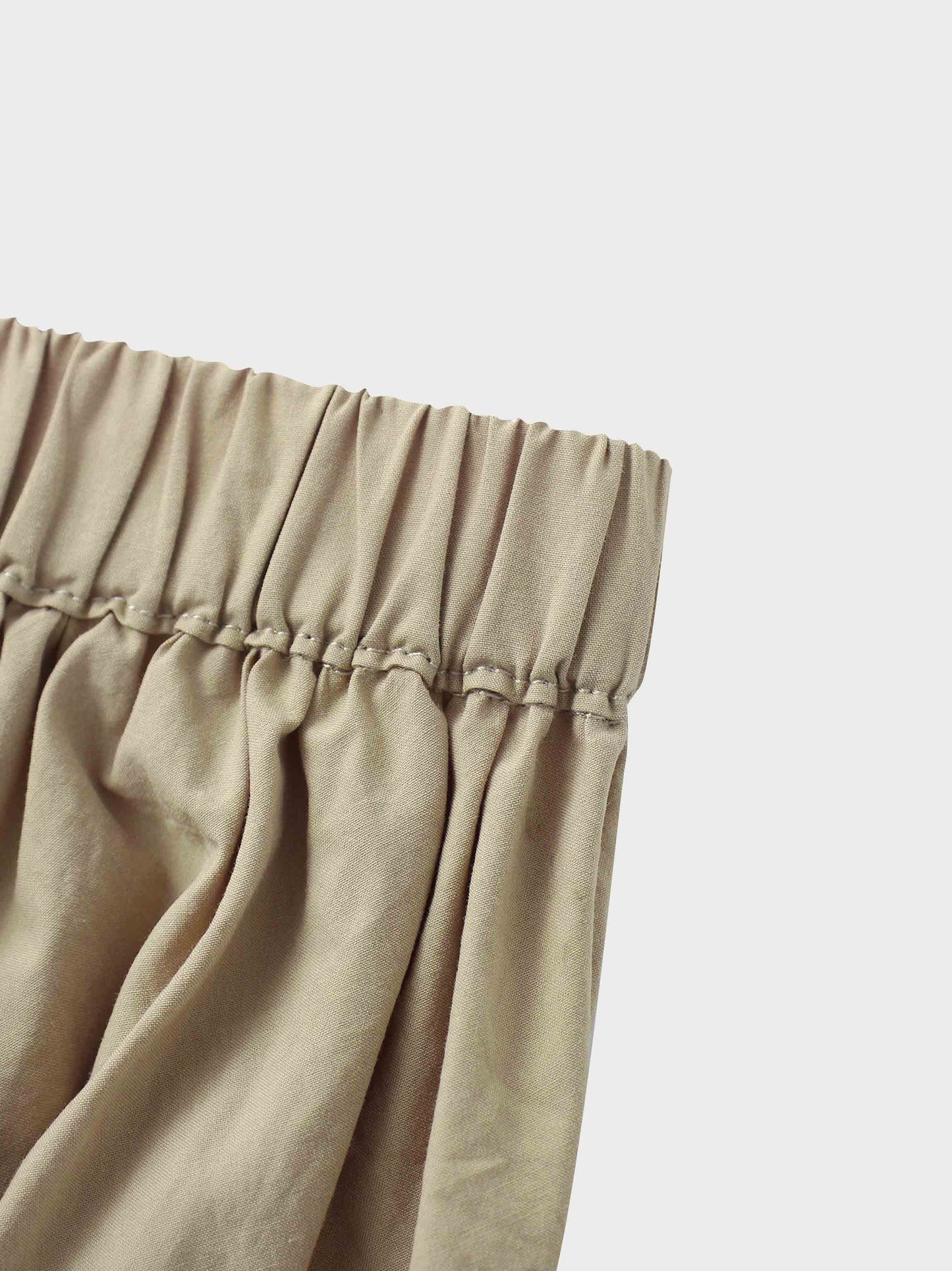 Micro Pleat Elastic Waist Skirt-Sand-3