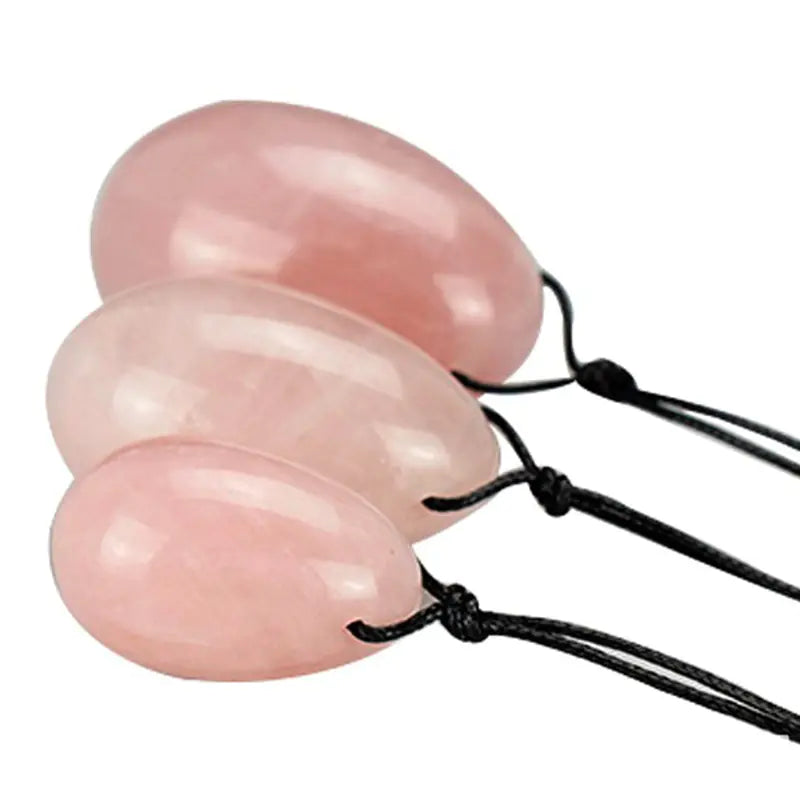 Natural Rose Quartz Egg Massage Stone for Women